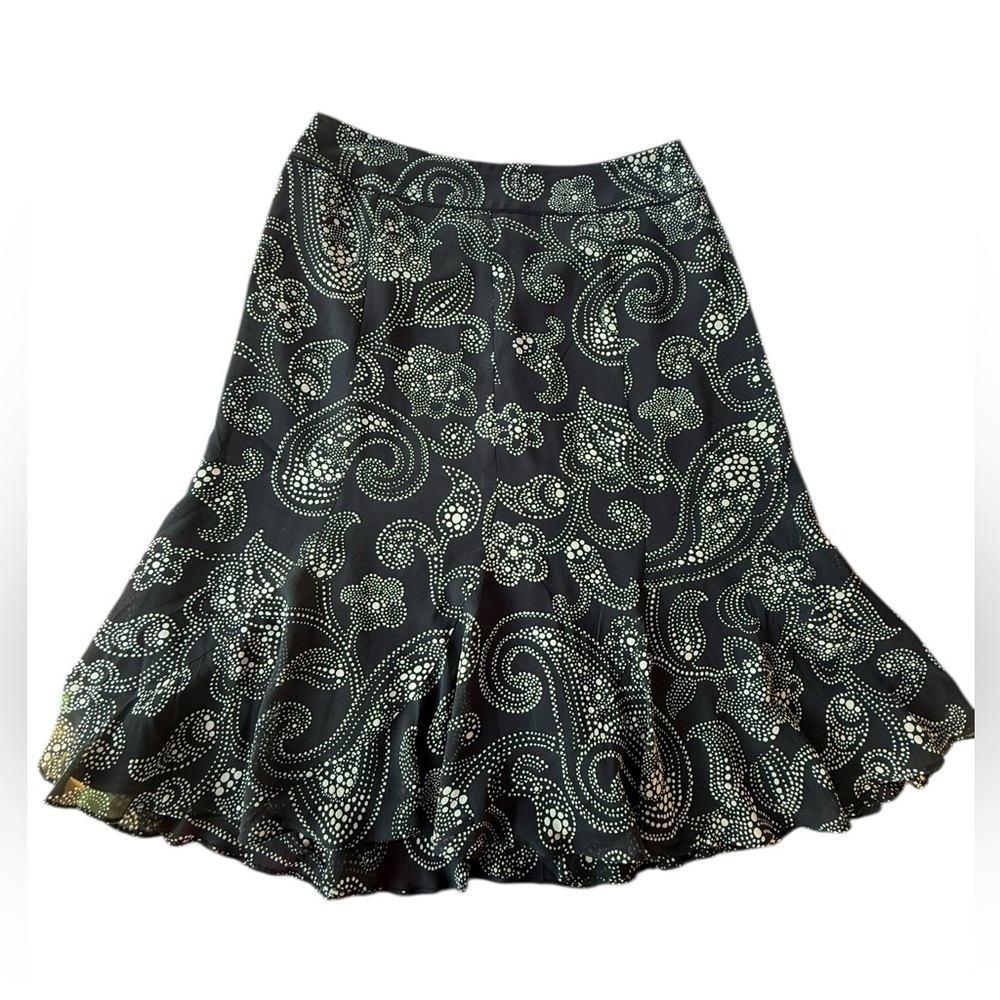 Ann Taylor Women’s Paisley Print Silk Skirt Size 8 Y2K Boho Hippie Gypsy